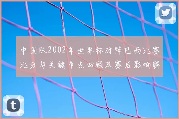 中国队2002年世界杯对阵巴西比赛比分与关键节点回顾及赛后影响解析